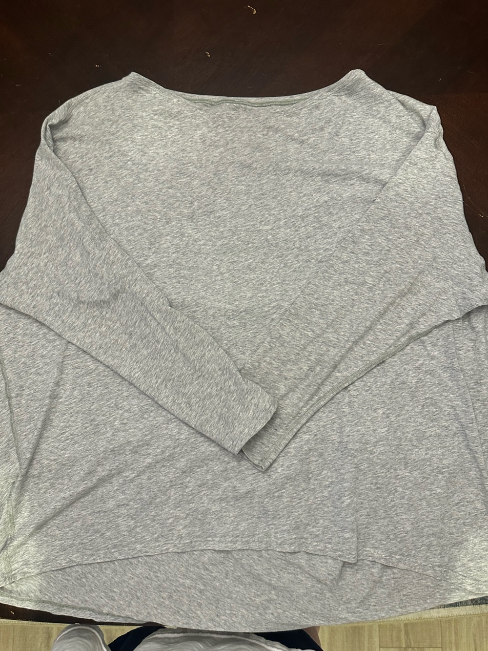 Lululemon 3/4 Sleeve Oversized Fit Grey Tee